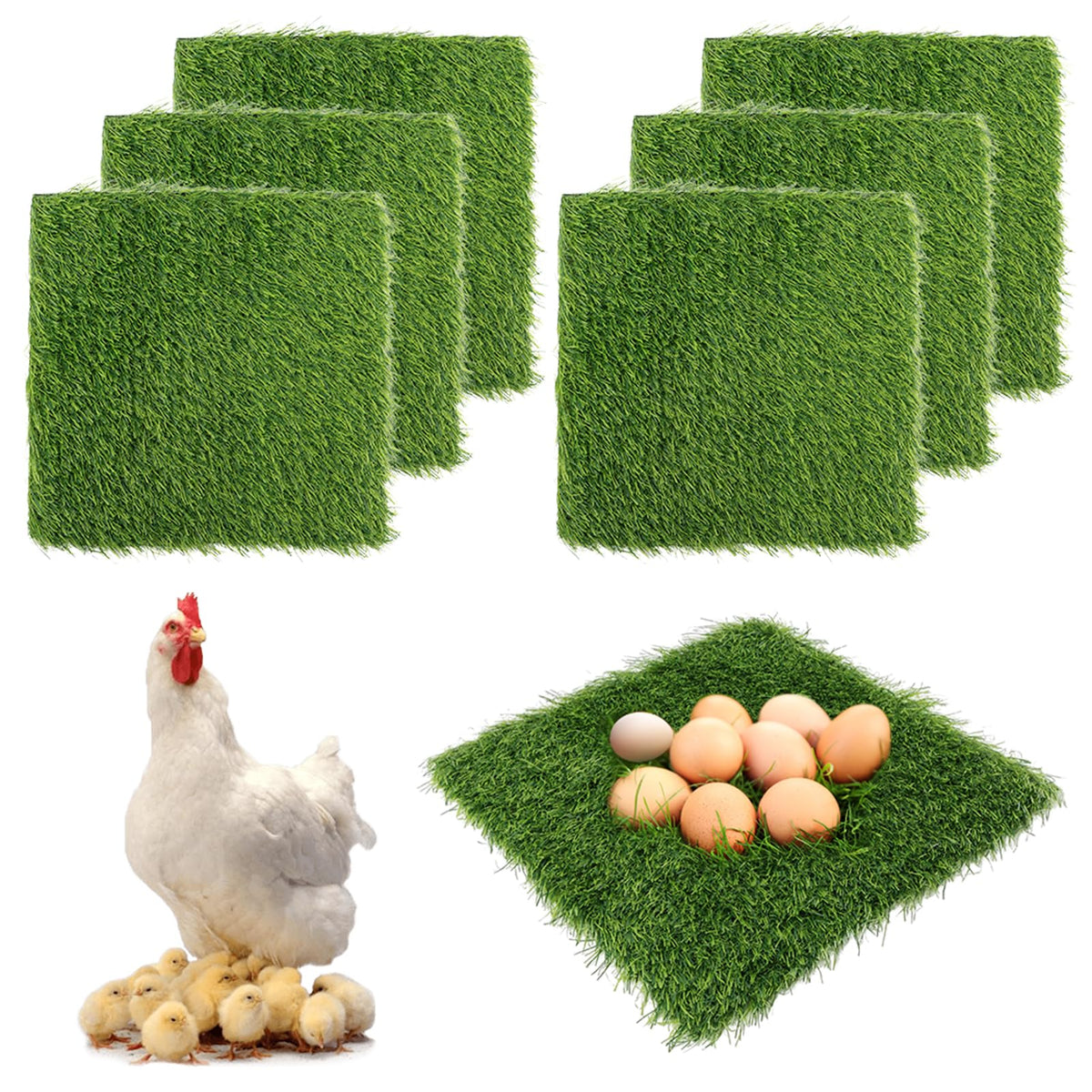 Herxsin nesting pads in a chicken coop, 12x12 green surface for comfortable nesting