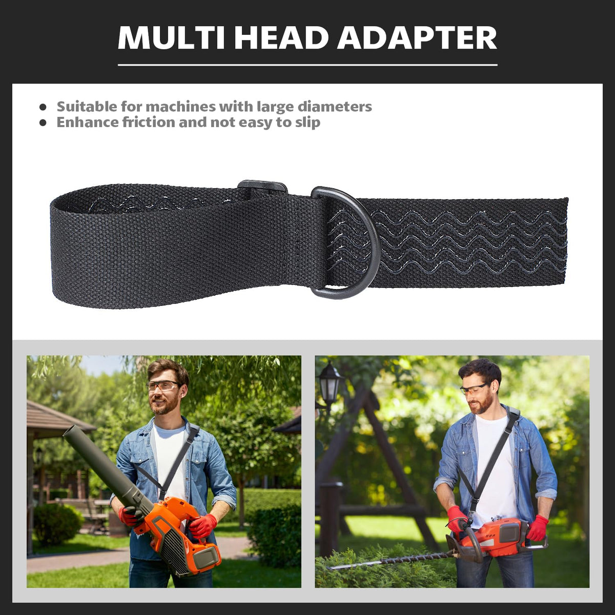Hetilicjdm trimmer strap heavy-duty construction supports up to 100 lbs.