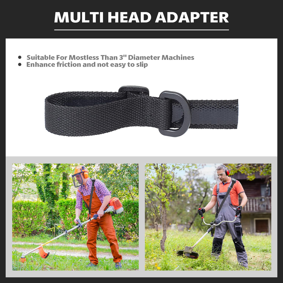Hetilicjdm trimmer strap rotatable clip enables flexible tool switching.