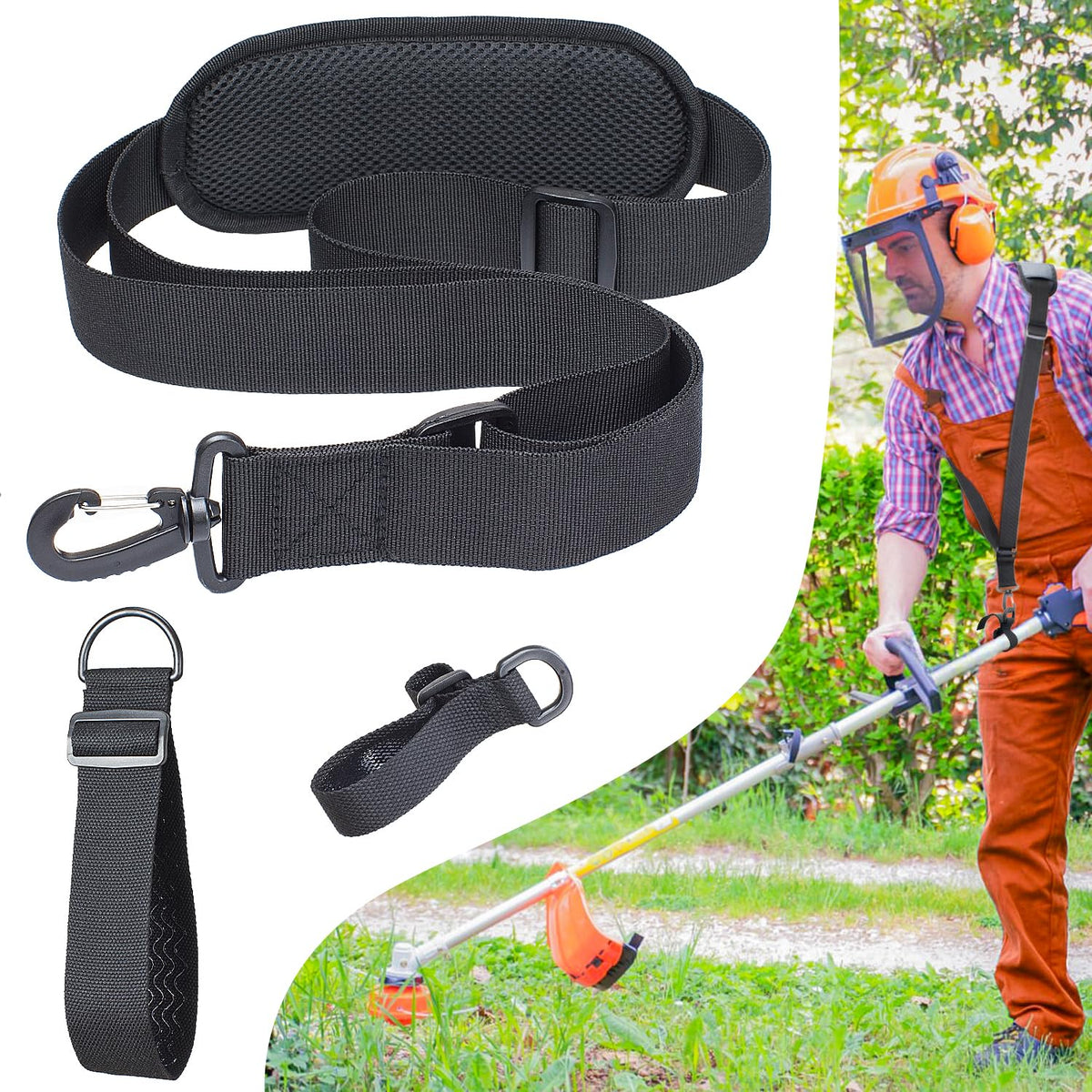 Hetilicjdm trimmer strap shoulder pad for comfortable long sessions.