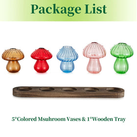 Hewory glass mushrooms invite whimsy while letting you observe growth progress.