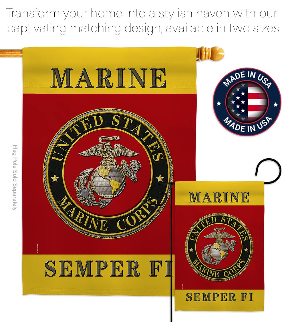 Hexagram Semper Fi flag holographic label confirms official licensed product