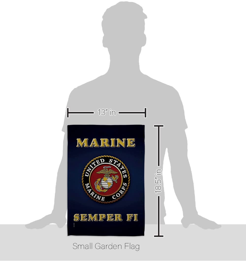 Hexagram USMC garden flag thirteen by eighteen and a half inches for garden