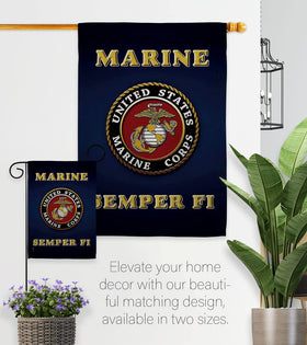 Hexagram USMC flag image printed on 100 percent polyester