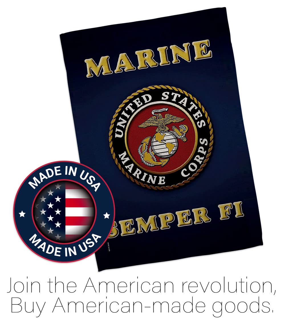 Hexagram USMC weatherproof flag with fade-resistant colors