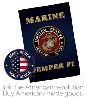 Hexagram USMC weatherproof flag with fade-resistant colors