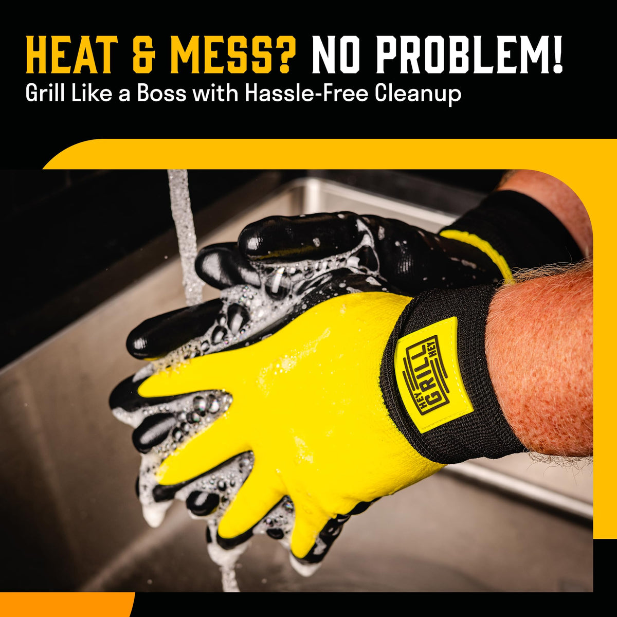 Hey Grill Hey Pitmaster Gloves designed by BBQ lovers for a true fit