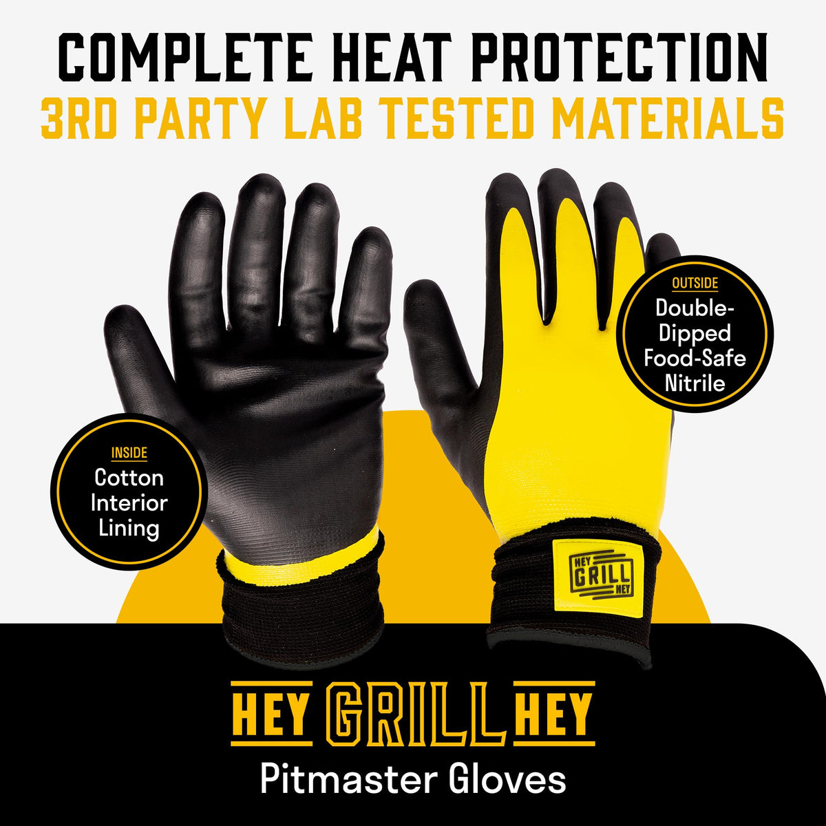 Hey Grill Hey Pitmaster Gloves in Large size for comfortable backyard grilling