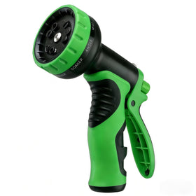 Heyakso Garden Hose Nozzle with 10 spray patterns for versatile watering.