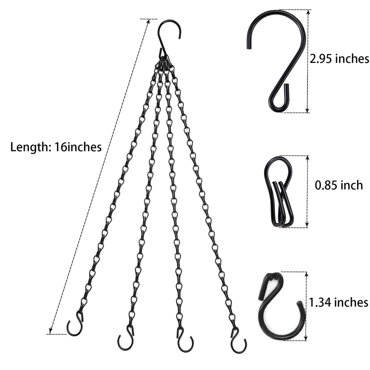Heybe adjustable hanging chain with S-hooks for easy height control.