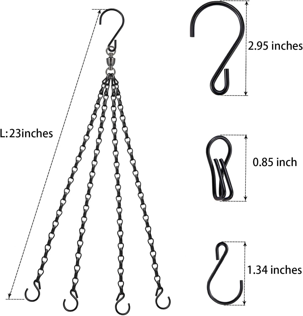 Heybe adjustable hook hanging chains for flexible height