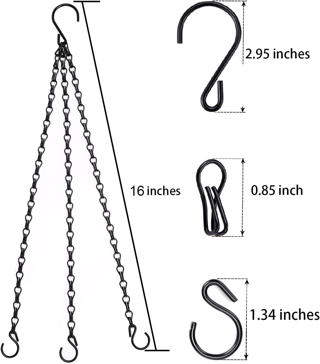 Heybe hanging chain hooks assembly shows quick install and adjustable length for various setups.