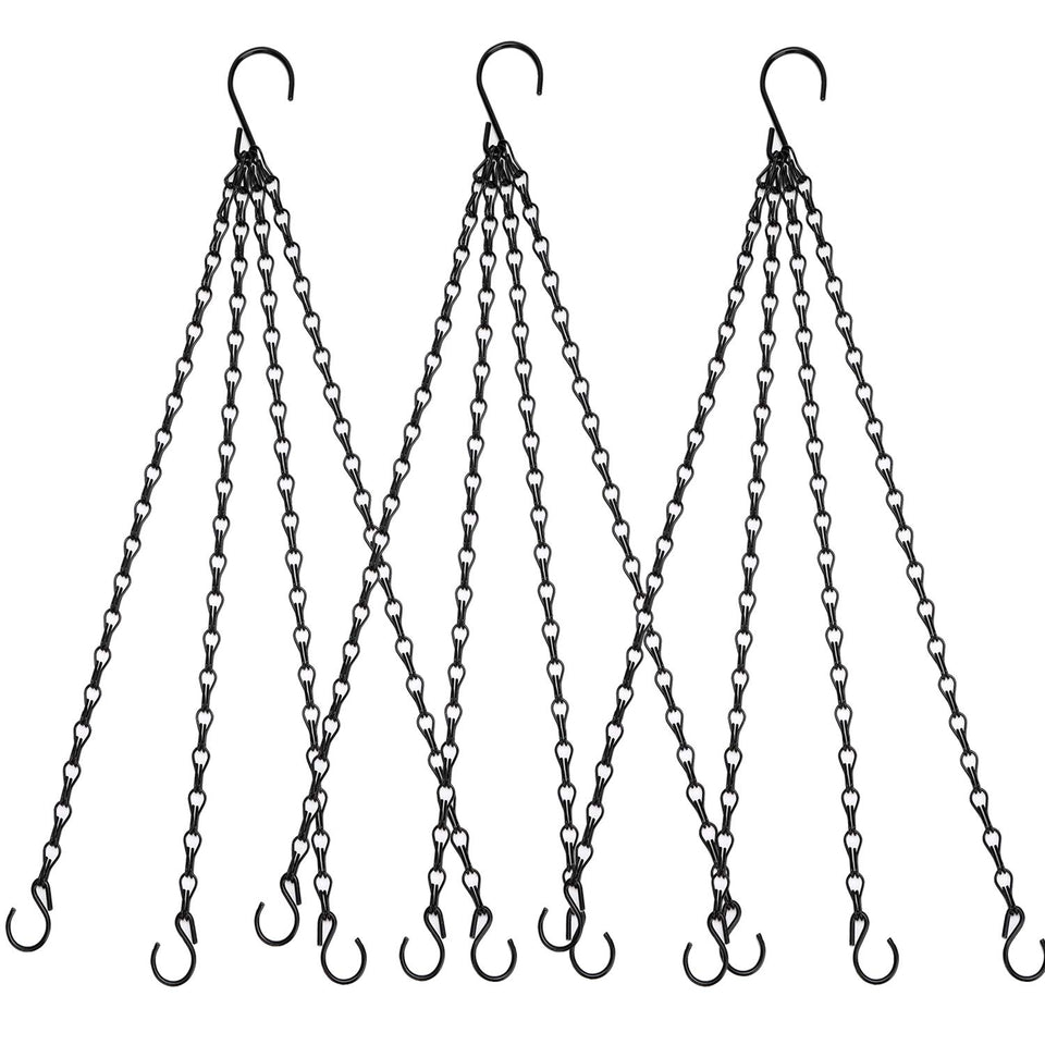 Heybe hanging chains 23in with 4 leads support indoor plant baskets.