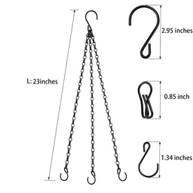 Heybe hanging chains fit lanterns and pots for decorative spaces.