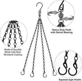 Heybe iron hanging chain with rust resistant finish for indoor outdoor use