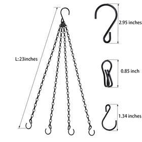 Heybe iron pot hanger 23in keeps pots steady on indoor decor.