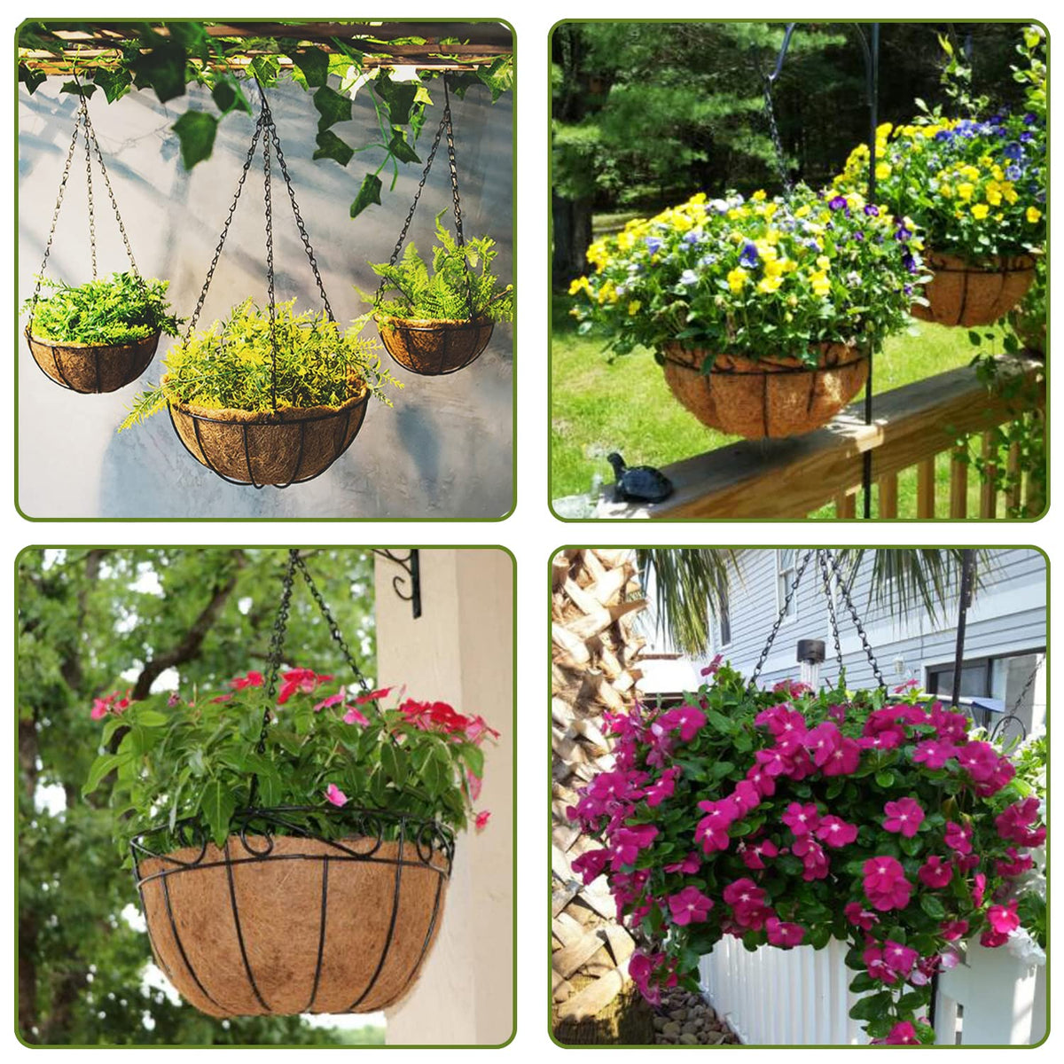 Heybe outdoor decor hanging chain adds functional style to lanterns and pots.