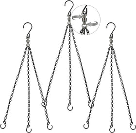 Heybe swivel hanging basket chains 23in with 3 leads for sturdy indoor plant hanging