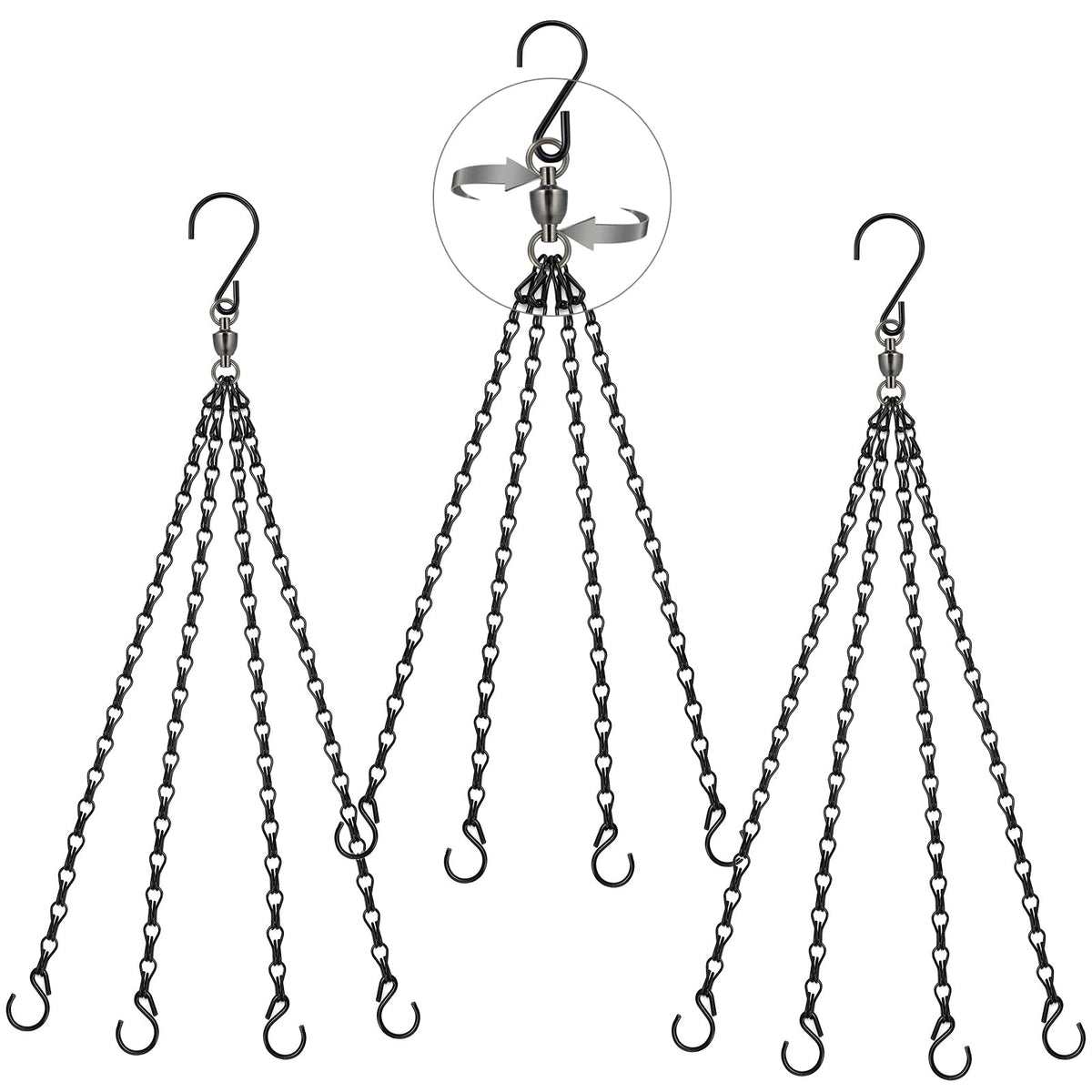 Heybe swivel hanging basket chains for 23 inch planters