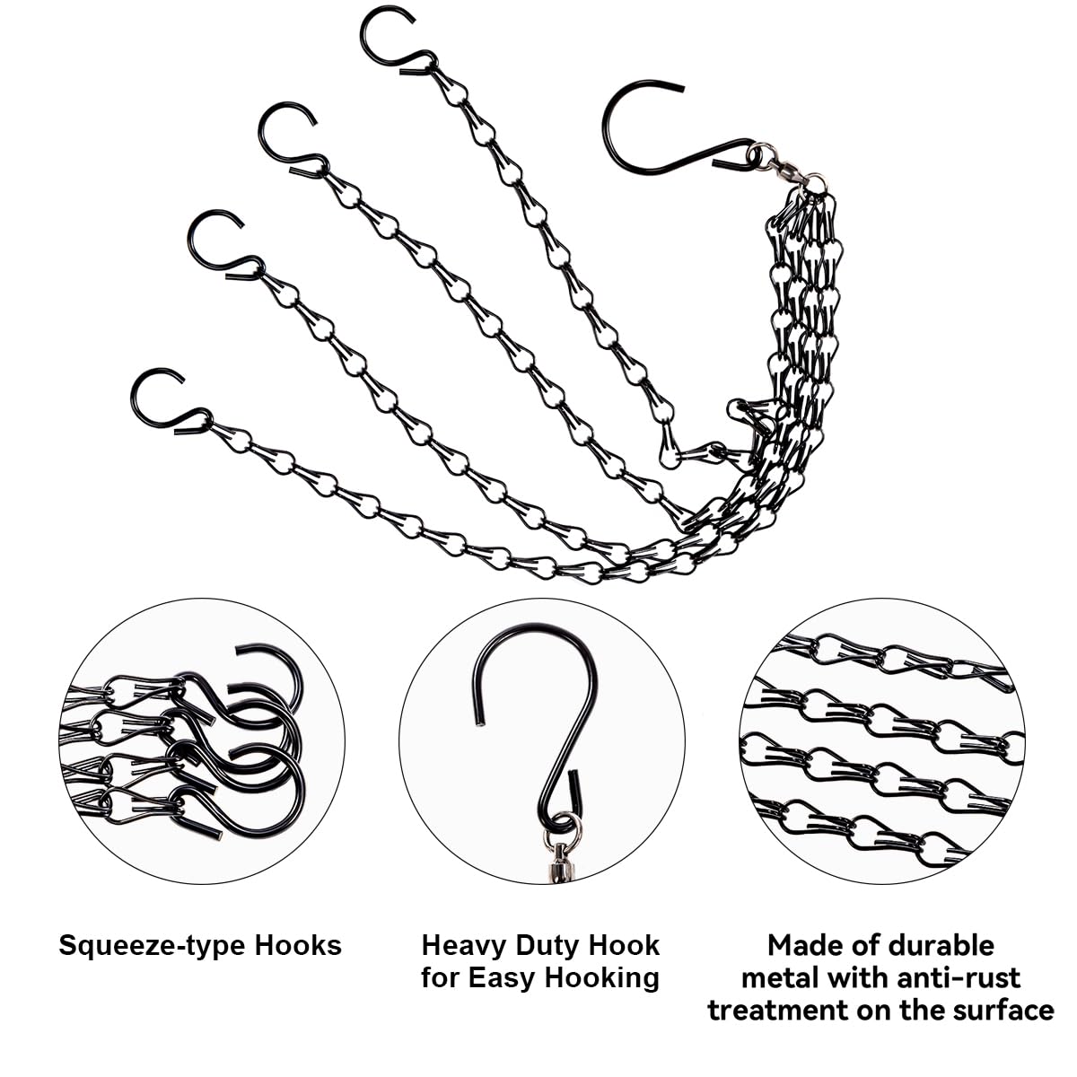 Heybe Update 20-inch hanging chain shows adjustable length for various setups.