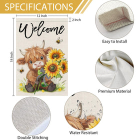 Heyfibro burlap material flag offers rustic outdoor decor