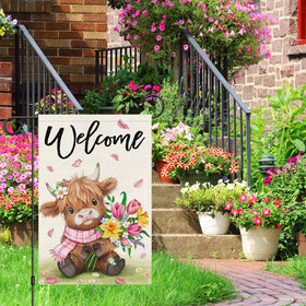 Heyfibro Double-sided garden flag visible from both sides for clear messaging
