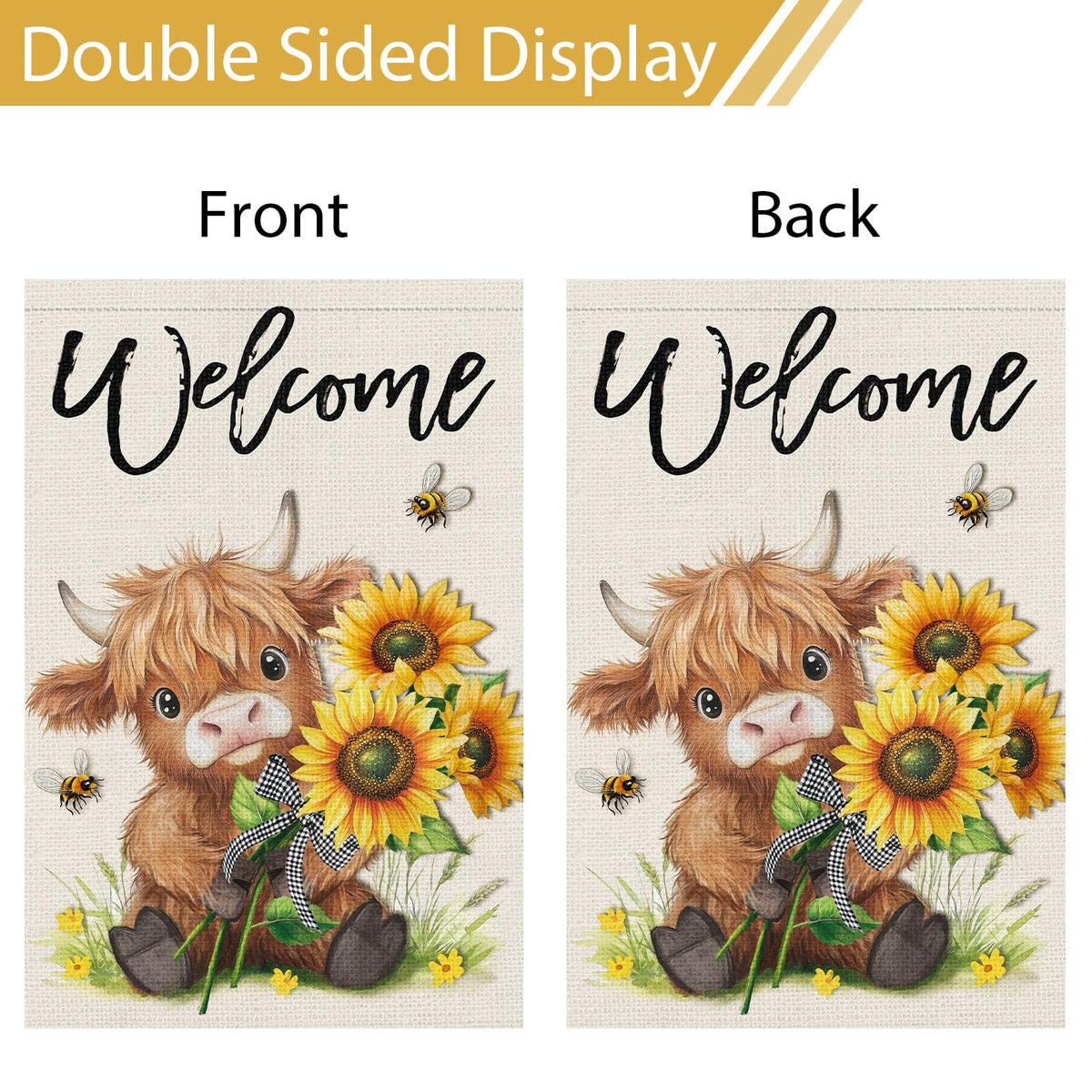 Heyfibro farmhouse design welcome flag adds country style