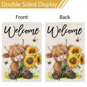 Heyfibro farmhouse design welcome flag adds country style