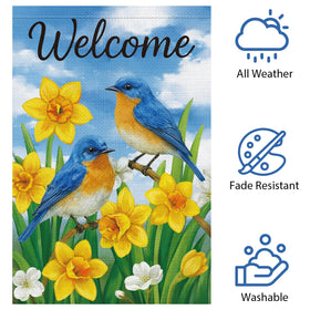 Heyfibro floral outdoor yard flag banner adds seasonal warmth to patios