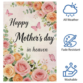 Heyfibro blush pink roses flag enhances outdoor spaces with soft color.