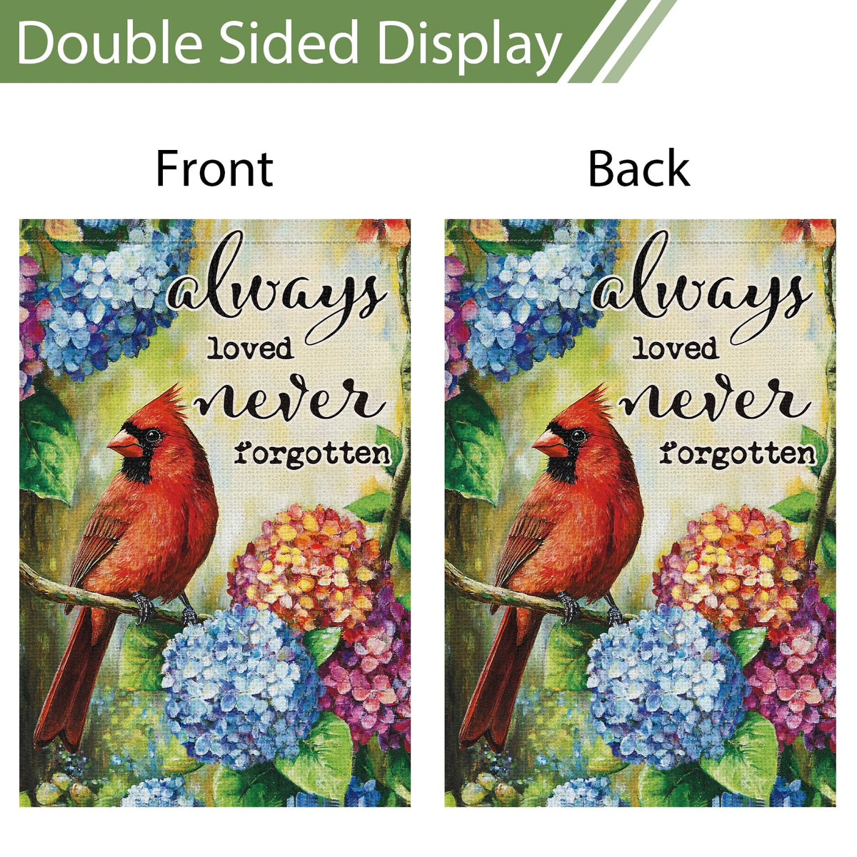 Heyfibro outdoor garden decoration flag enhances rustic spring spaces.