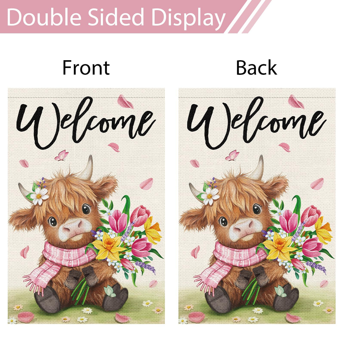 Heyfibro Patio yard outdoor flag banner for welcoming guests outdoors