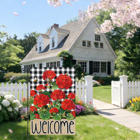Heyfibro weather-ready burlap garden flag withstands rain and sun