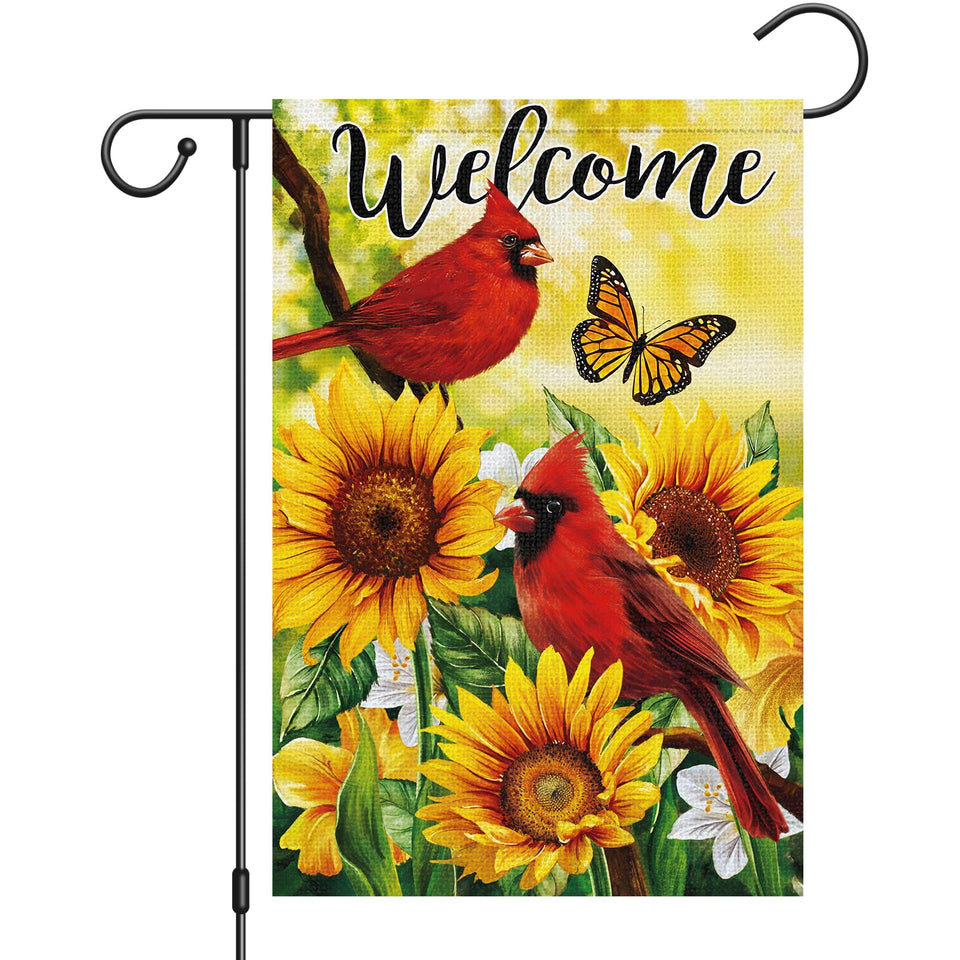 Heyfibro Welcome Summer Sunflower Flag offers double-sided visibility for outdoor greeting and seasonal charm.
