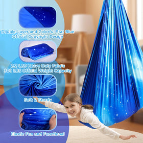 Heyfriday sensory swing with 360° swivel enables versatile movement.