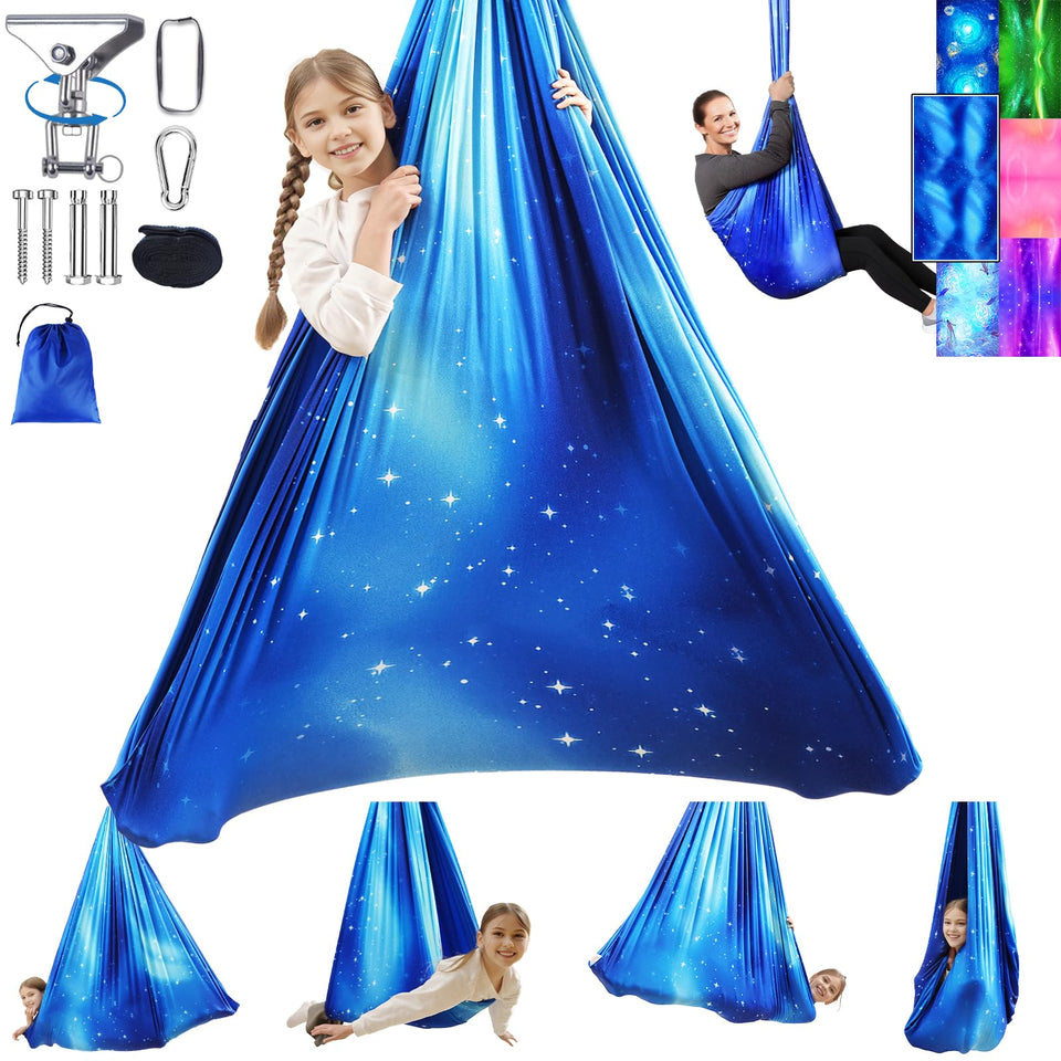 Heyfriday sensory swing with double-layer fabric for durable cozy support.