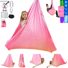Heyfriday sensory swing double-layer design for indoor and outdoor use and comfort.