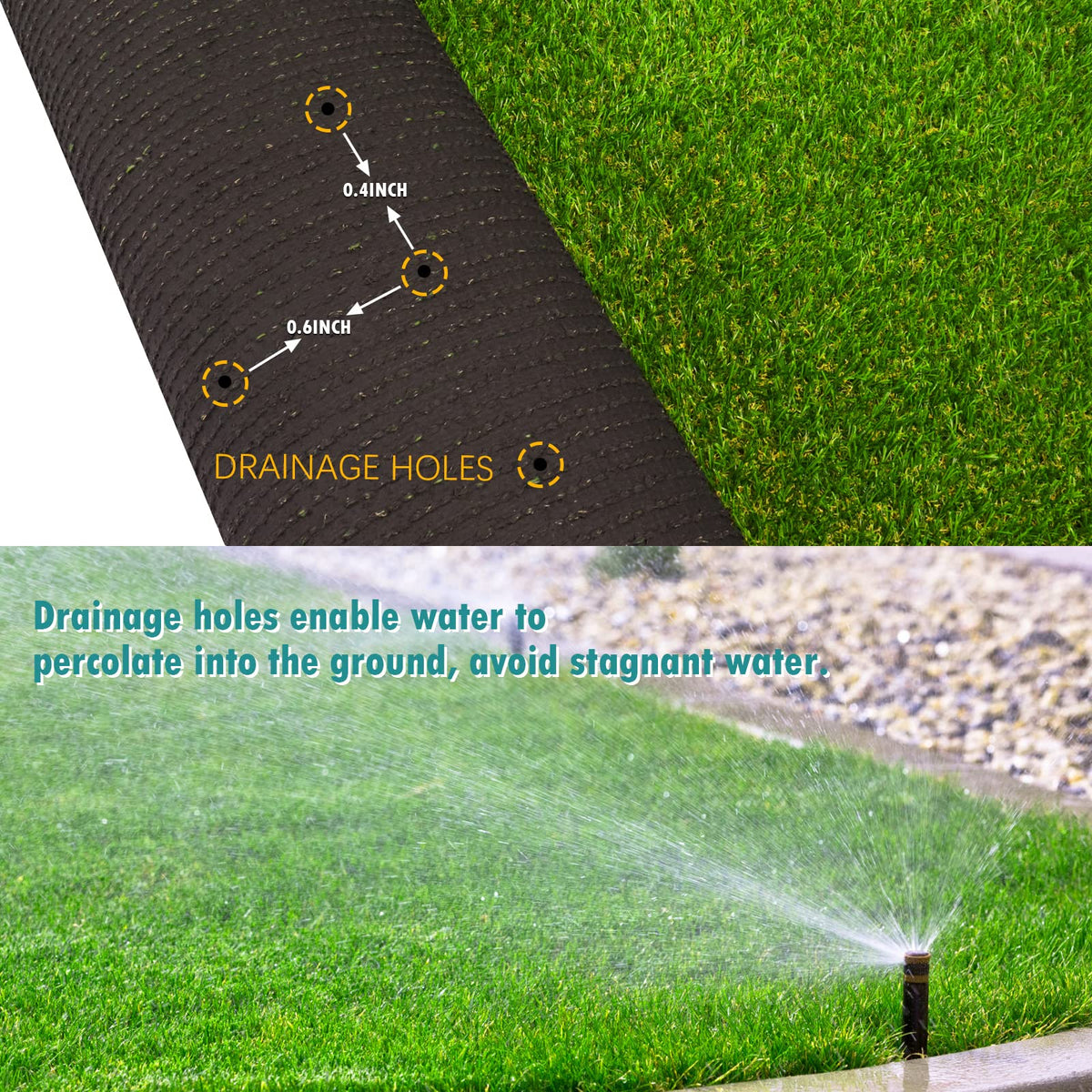 Heyroll pets-friendly turf-dog area, safe and easy-to-clean for pets.
