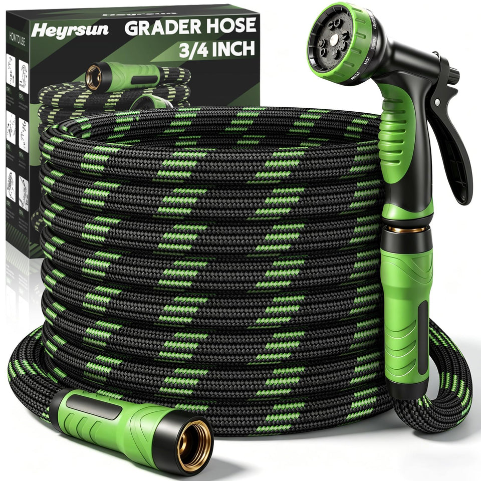 HEYRSUN non-expandable hose with steel core for steady water flow.