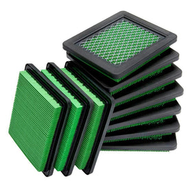 HEYZLASS 10-pack air filter close-up, durable and easy to install for lawn mowers.