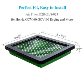 HEYZLASS engine-protecting filter reduces debris intake during operation.