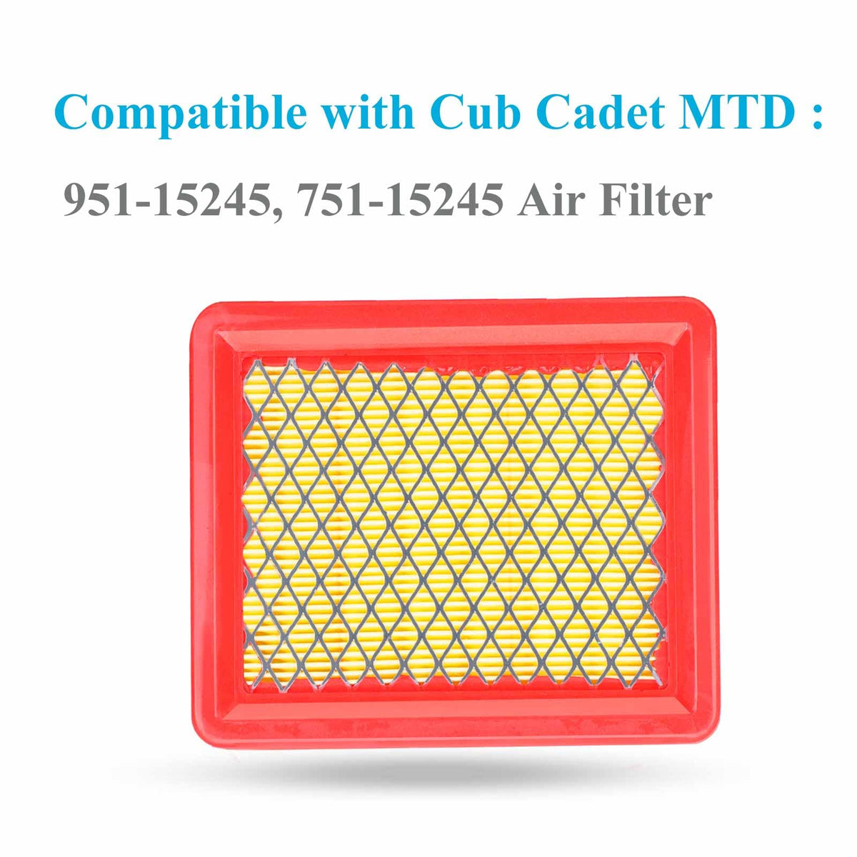 HEYZLASS air filter close-up reveals pleated media for efficient filtration.