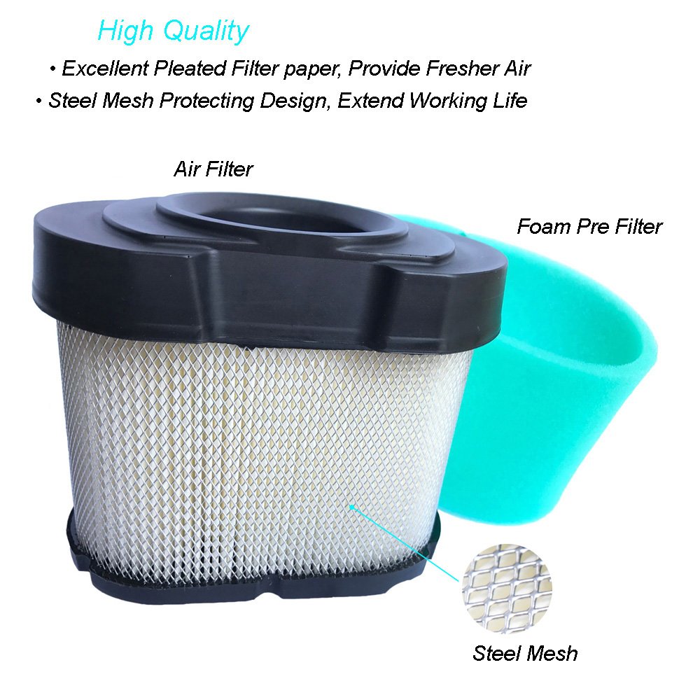 HEYZLASS 792105 air filter installed on lawn mower for reliable dust protection