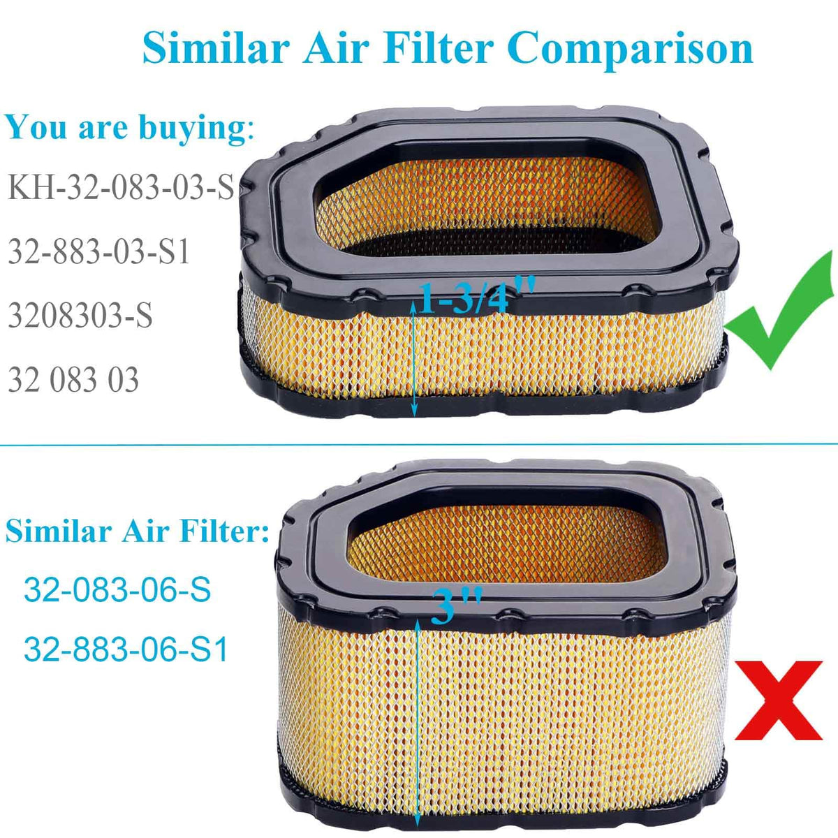 HEYZLASS air filter kit installed on lawn mower showing fitment