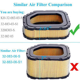 HEYZLASS air filter kit installed on lawn mower showing fitment