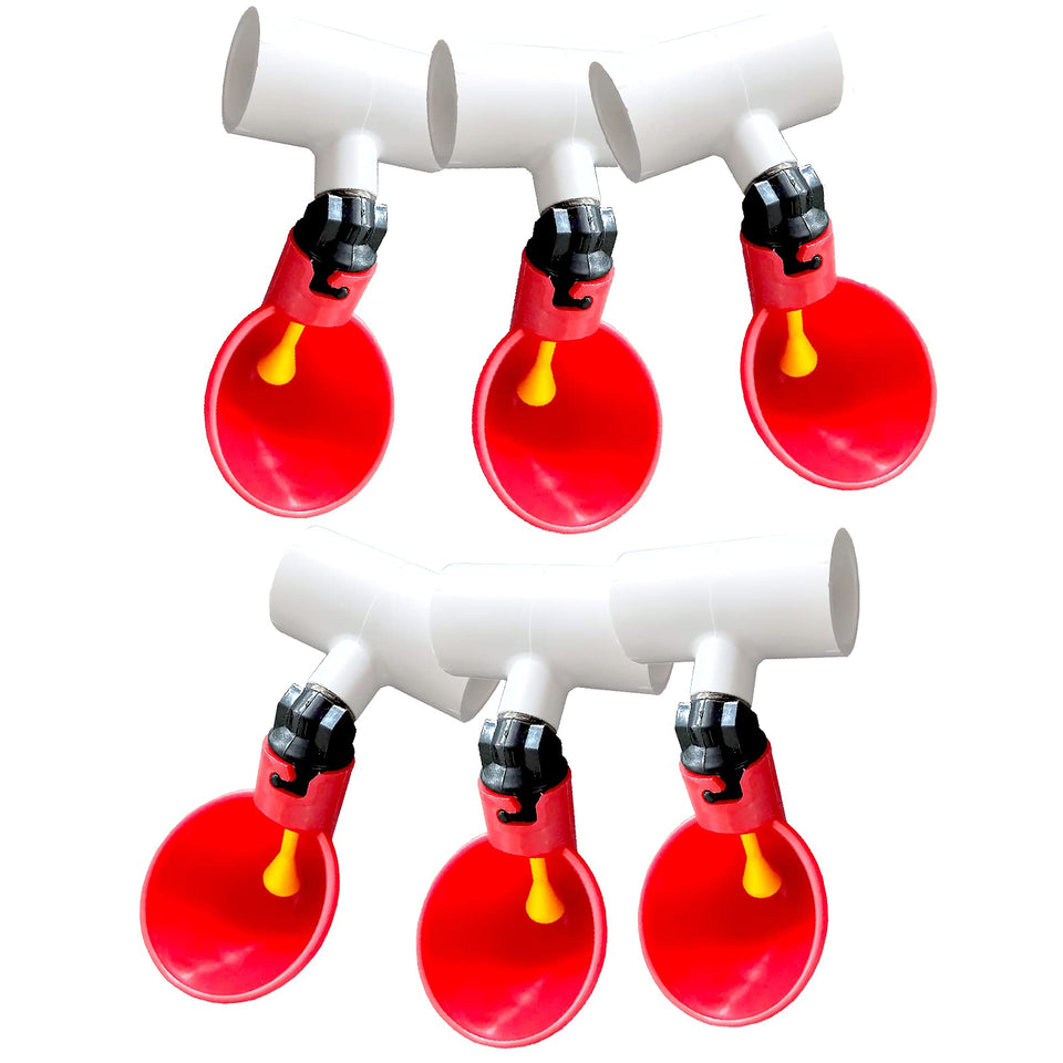 HFarming chicken waterer cups pack 6 for reliable poultry hydration