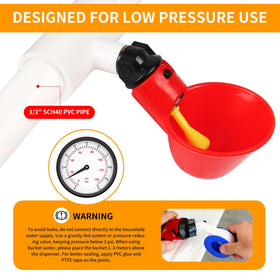 HFarming yellow trigger waterer for easy water release