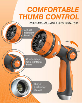HFDSXS nozzle showing 10 patterns for versatile watering and cleaning tasks.