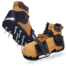 HFH Lawn Aerator Shoes with buckle system for secure, slip-free use.