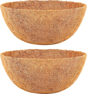 HFHOME 16-inch round coco liner for window boxes enhances airflow and root comfort